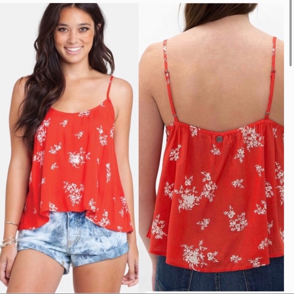 Billabong So Adored Floral Crop Swing Tank SZ- Small